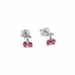 Σκουλαρίκια cherry από ασήμι 925°