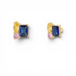 Σκουλαρίκια luxe stud από επιχρυσωμένο ασήμι 925°