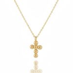 Κολιέ Petite dots cross από ασήμι 925°