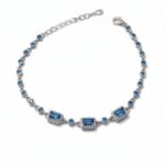 Βραχιόλι aqua princess από ασήμι 925° με πέτρες ζιργκόν