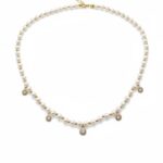 Κολιέ pearl zirconia από επιχρυσωμένο ασήμι 925°