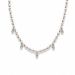 Κολιέ pearl zirconia από ασήμι 925°