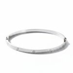 Βραχιόλι γυναικείο χειροπέδα bangle silver cuff από ασήμι 925°