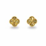 Σκουλαρίκια gold clovers από ασήμι 925°