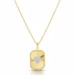 Κολιέ Heart Scapular καρδιά από επιχρυσωμένο ασήμι 925°