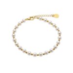 Βραχιόλι pearls and dots gold από ασήμι 925°