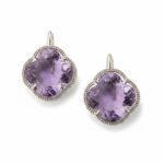 Σκουλαρίκια Purple clovers από ασήμι 925°