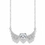 Κολιέ feathery heart από ασήμι 925°