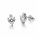 Σκουλαρίκια zircon hearts από ασήμι 925°
