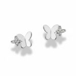 Σκουλαρίκια double butterfly από ασήμι 925°