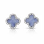 Σκουλαρίκια lilac clover από ασήμι 925°