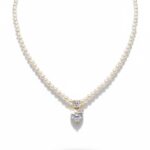 Κολιέ heart pearl από ασήμι 925°