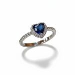 Δαχτυλίδι blue heart από ασήμι 925°