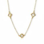 Kολιέ triple Clover από επιχρυσωμένο ασήμι 925°