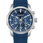 QUANTUM Powertech Dual Time Blue Silicone Strap PWG1220.390