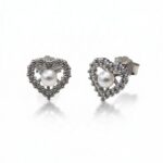 Σκουλαρίκια heart pearl από ασήμι 925°