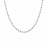 Κολιέ BLUE spinel gold από ασήμι 925°