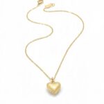 Κολιέ gold heart από ασήμι 925°