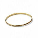 Βραχιόλι γυναικείο χειροπέδα  GOLD bangle από ασήμι 925° 4mm